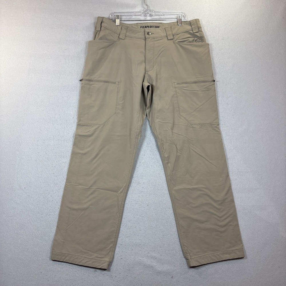 Duluth Trading Co Flexpedition Relaxed Fit Khaki Pants Men 38X32 Hiking Outdoor